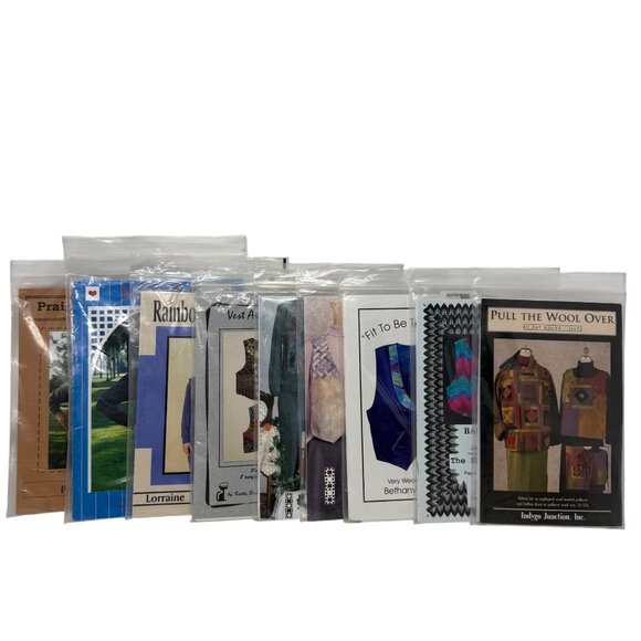 Lot Of 9 Sewing Patterns Vests Quilting Artsy Country Creative Fashion Vtg‎ 90's - Picture 11 of 11